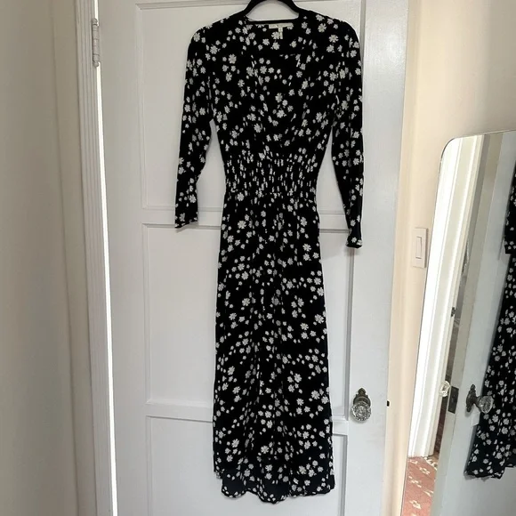 Maje Black and White Floral Maxi Dress - Picture 3 of 14